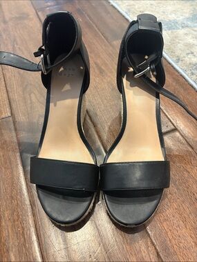 a new day Black Ankle-Strap Open-Toe Sandals